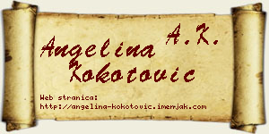 Angelina Kokotović vizit kartica